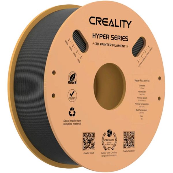 Філамент Creality Hyper Series PLA, 1 кг, 1.75 мм. Чорний 3301010343 фото