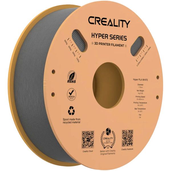 Філамент Creality Hyper Series PLA, 1 кг, 1.75 мм. Сірий 3301010340 фото